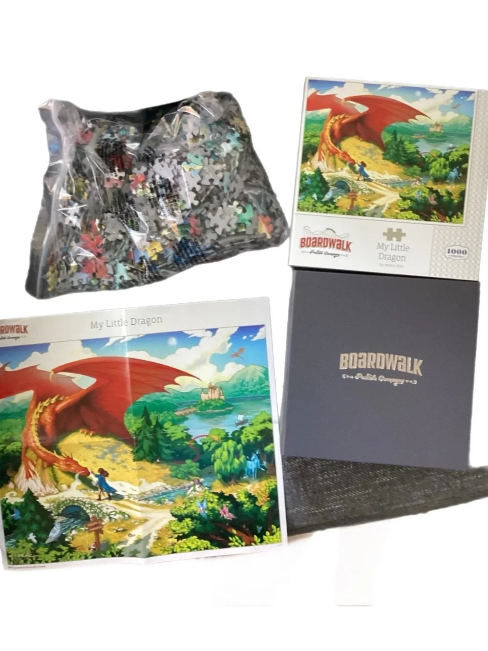 My Little Dragon Puzzle (1000 pcs) Boardwalk Puzzle Company With Storage Box